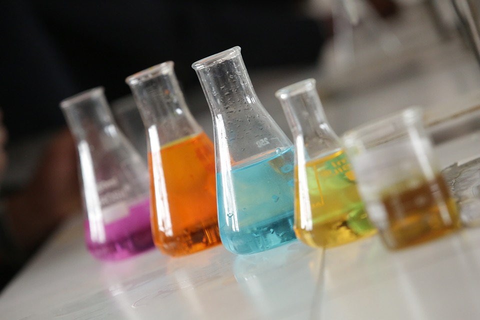lab test beakers